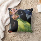 Coussin Amour et romance vintage, baiser romantique (Couverture)