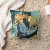 Coussin Amour et romance vintage, danse de Noël (Couverture)