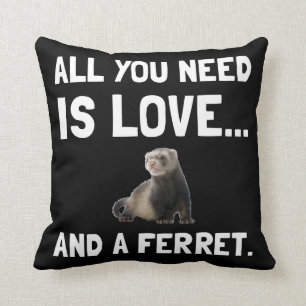 Coussin Amour et un furet