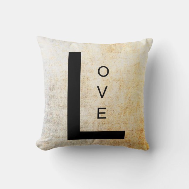 Coussin Amour inspiré d'art de mot (Recto)
