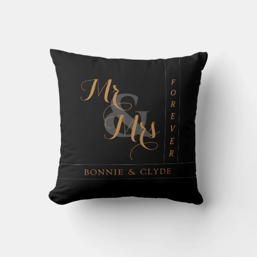 Coussin Amour Intemporel : M. et Mme. Décoration Éternelle (Recto)