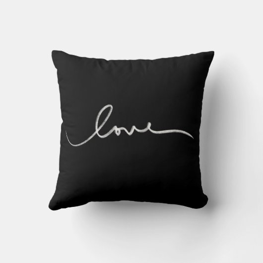 Coussin Amour Manuscrit Blanc (Verso)