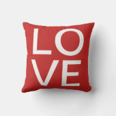 Coussin Amour Moderne Coloré Rouge (Verso)