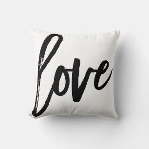 Coussin Amour Moderne Typographie de Script Tendance Type