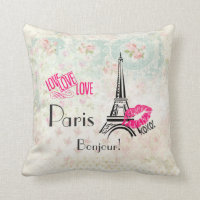 Amour Paris avec Tour Eiffel en Motif Vintage