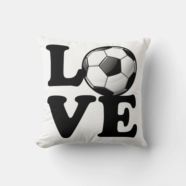 Coussin Amour pour le ballon de football brillant du (Recto)