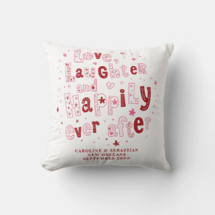 Coussin Amour Rire Heureusement Jamais Personnalisé Mariag