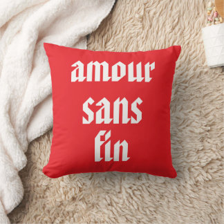 Coussin Amour Sans Fin personnalisé (Amour Éternel) Citati