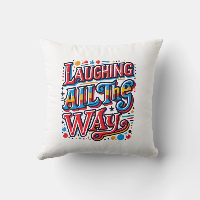 Coussin Amour Sisterly et rire tout du long (Verso)