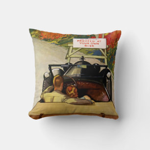 Coussin Amour vintage, Route fermée Procéder à vos propres