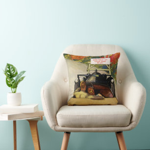 Coussin Amour Vintage, Route Fermée Procédez à Vos Propres