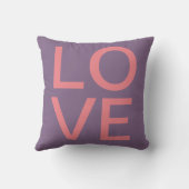 Coussin Amour Violet Coloré Moderne (Verso)