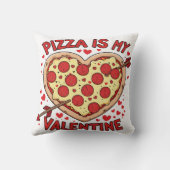Coussin Amoureux de pizza de la Saint-Valentin (Verso)