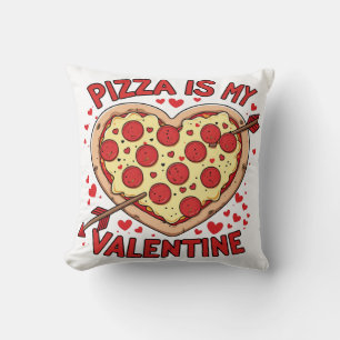 Coussin Amoureux de pizza de la Saint-Valentin