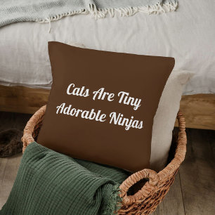 Coussin Amoureux des Animaux Chat Mignon Drôle Citation Ma