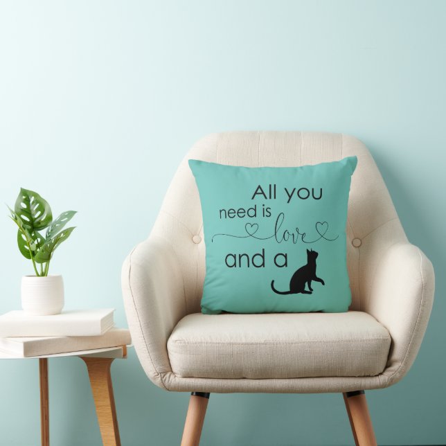 Coussin Amoureux des chats (Chaise)