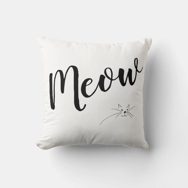 Coussin Amoureux des chats Meow (Recto)