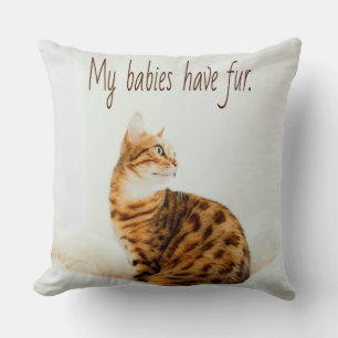 Coussin Amoureux des chats, mignon Kitten mème, mes bébés 