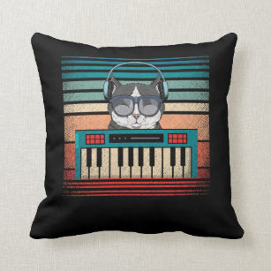 Coussin Amoureux des chats Synthesizer Keyboard Music Prod