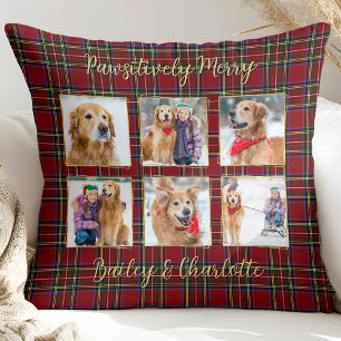 Coussin Amoureux des chiens 6 Photo Personnalisée Plaid Ch