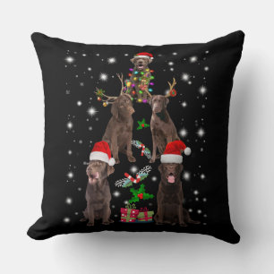 Coussin Amoureux des chiens Arbre de Noël du Labrador au