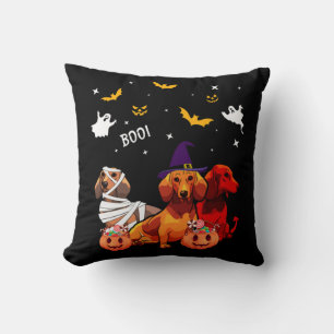 Coussin Amoureux des chiens de Dachshund Halloween