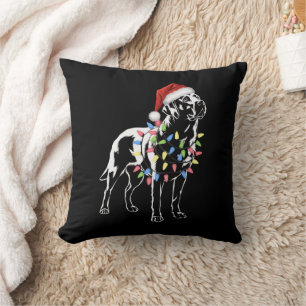 Coussin Amoureux des chiens de Noël père Noël Labrador Ret