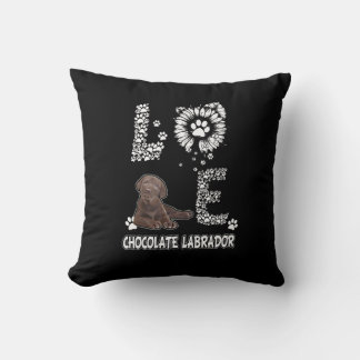 Coussin Amoureux des chiens | Love Chocolate Fleur de sole