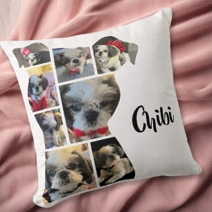 Coussin Amoureux des chiens Photo Collage d'oreiller à lan