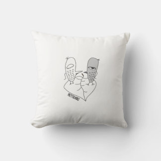 Coussin Amoureux des oiseaux moody automne mignon dessin a