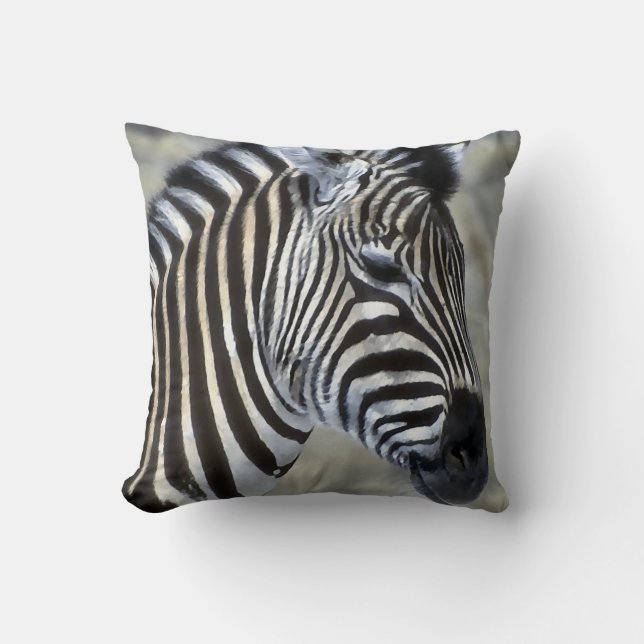 Coussin Amoureux des zèbres Art (Recto)