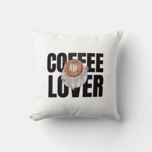 Coussin Amoureux du Café – Accro du Café Matin Désir de Ca