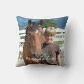 Coussin Amoureux du cheval moderne Personnalisé Simple 2 I (Verso)