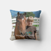 Coussin Amoureux du cheval moderne Personnalisé Simple 2 I (Recto)