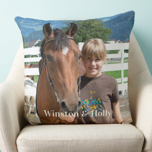 Coussin Amoureux du cheval moderne Personnalisé Simple 2 I