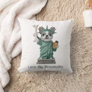 Coussin Amoureux du chien bouledogue français Statue de la