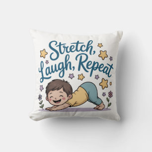 Coussin Amoureux du yoga et du rire étirement Zen répété