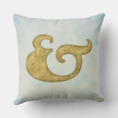 Coussin Ampersand aquarelle #Nautical | Or pour API (Verso)