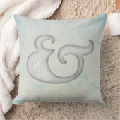 Coussin Ampersand aquarelle nautique | Blanc & Ciel (Couverture)