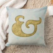 Coussin Ampersand aquarelle #Nautique | Or pour API (Couverture)