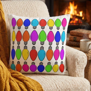 Coussin Ampoules de Noël Motif