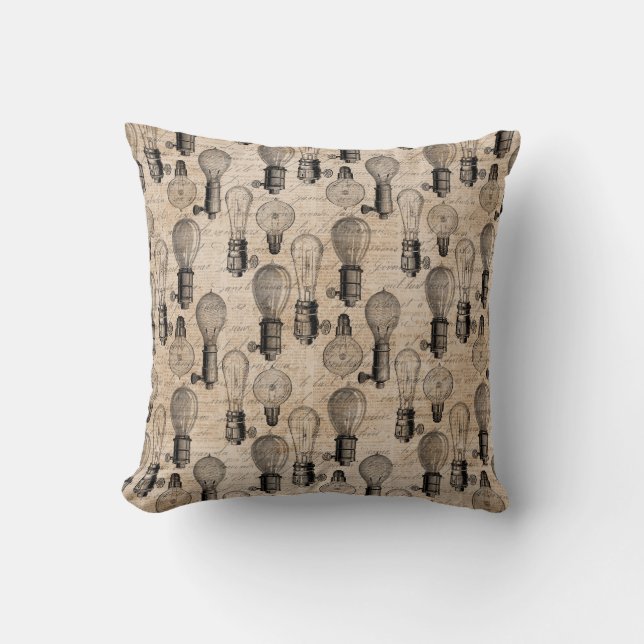 Coussin Ampoules lumineuses Dessin architectural Sienna 2  (Recto)