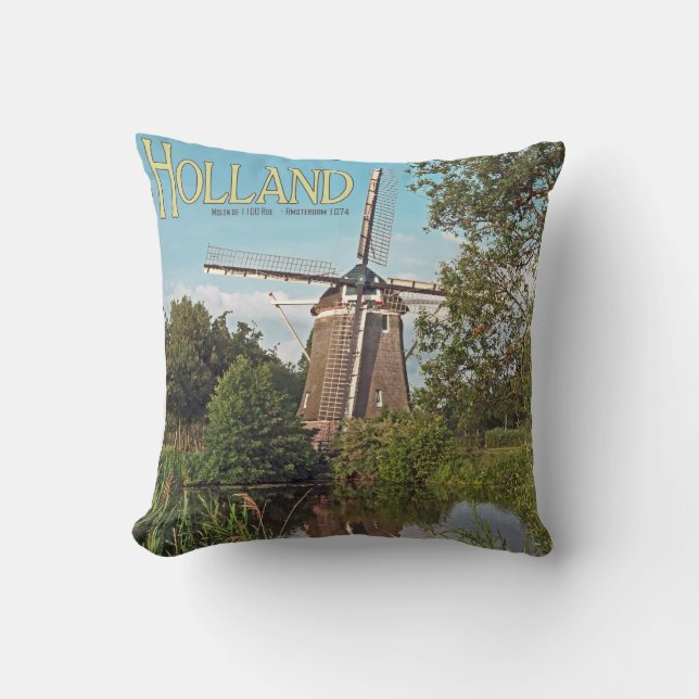 Coussin Amsterdam - moulin à vent d'oeufs de De 1100 (Recto)