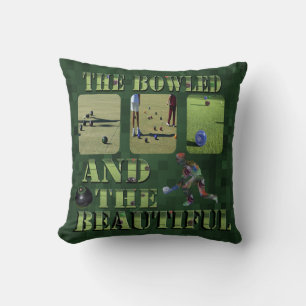 Coussin Amusant Bowls De Pelouse Conception De Bowler,