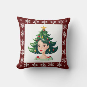 Coussin Amusant Cute tendance élégant élégant sapin de Noë