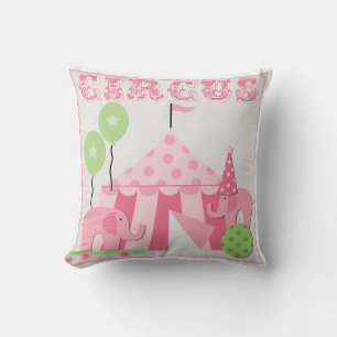 Coussin amusant de cirque rose