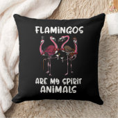 Coussin Amusant Flamant rose Oiseaux Esprit Animal (Couverture)