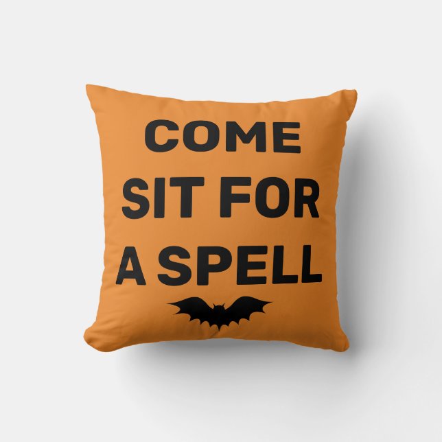 Coussin Amusant Halloween chauve chauve "VENEZ SIT POUR UN (Recto)
