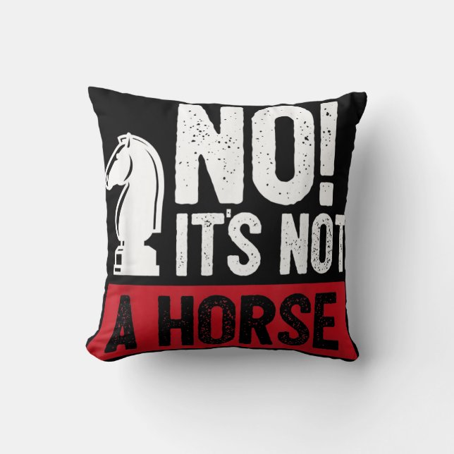 Coussin Amusant jeu d'échecs King Design (Recto)