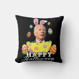 Coussin Amusant Joe Biden Heureux Halloween Confus Pâques
